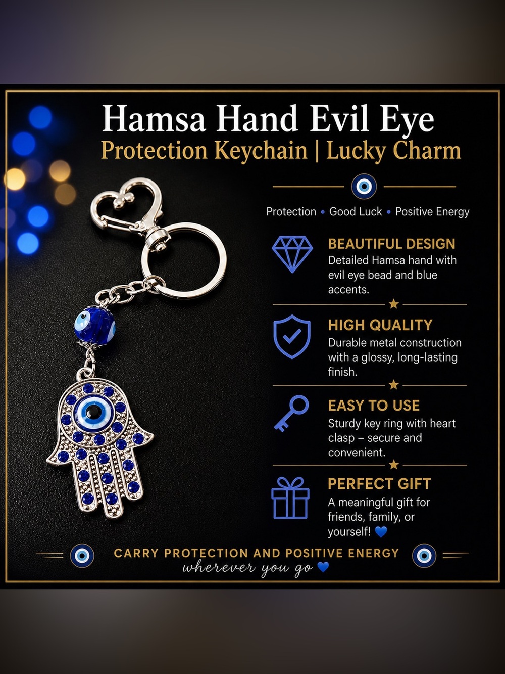 Hamsa Hand Bag Charm‎ Gift